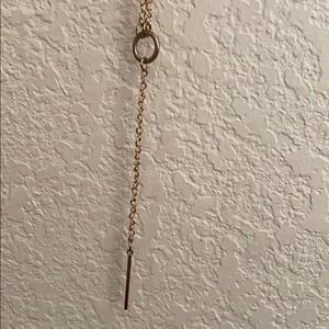 Long double up rose gold necklace